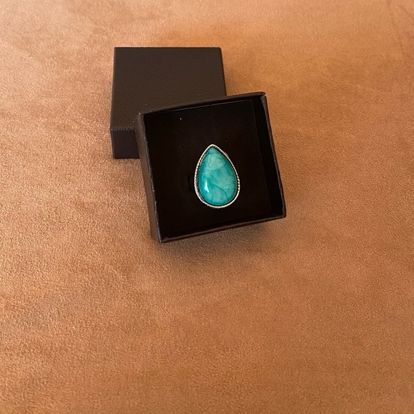 New Teardrop Stone Boho Statement Ring - Picture 2 of 4